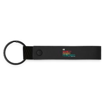 You_are_Unique2 - Matte Pu Keyring - black - Front