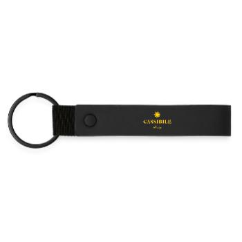 Cassibile Sicily Sun Vintage Logo - Porte-clés en PU mat - noir - Devant
