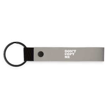 Ne me copie pas - Porte-clés en PU mat - gris clair - Devant