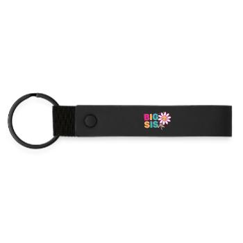 Révélation du sexe : Baby shower de grande sœur - Porte-clés en PU mat - noir - Devant