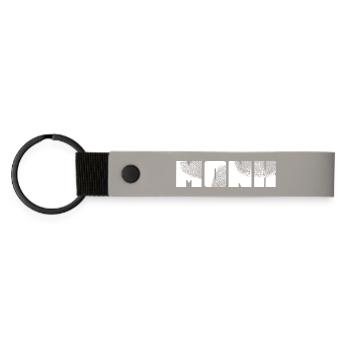 Monk - Matte Pu Keyring - light grey - Front