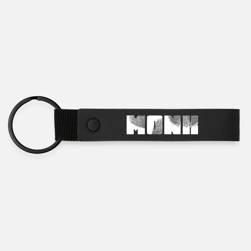 Monk - Matte Pu Keyring - black