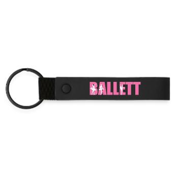 Ballet Danse Ballet Danseur Ballerine Cadeau - Porte-clés en PU mat - noir - Devant