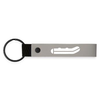 Inflatable Boat Angler Carp Boat - Matte Pu Keyring - light grey - Front