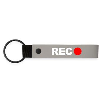 Rec - Porte-clés en PU mat - gris clair - Devant