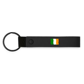 Ireland ,Flag Flag Gift - Matte Pu Keyring - black - Front