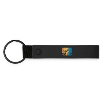 E-Bike Bike Vintage E Bike Batterie Cadeau - Porte-clés en PU mat - noir - Devant