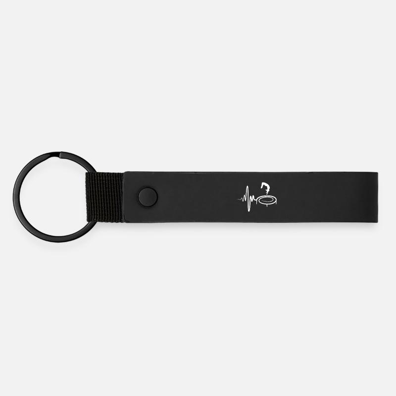 Trampoline Child - Matte Pu Keyring - black