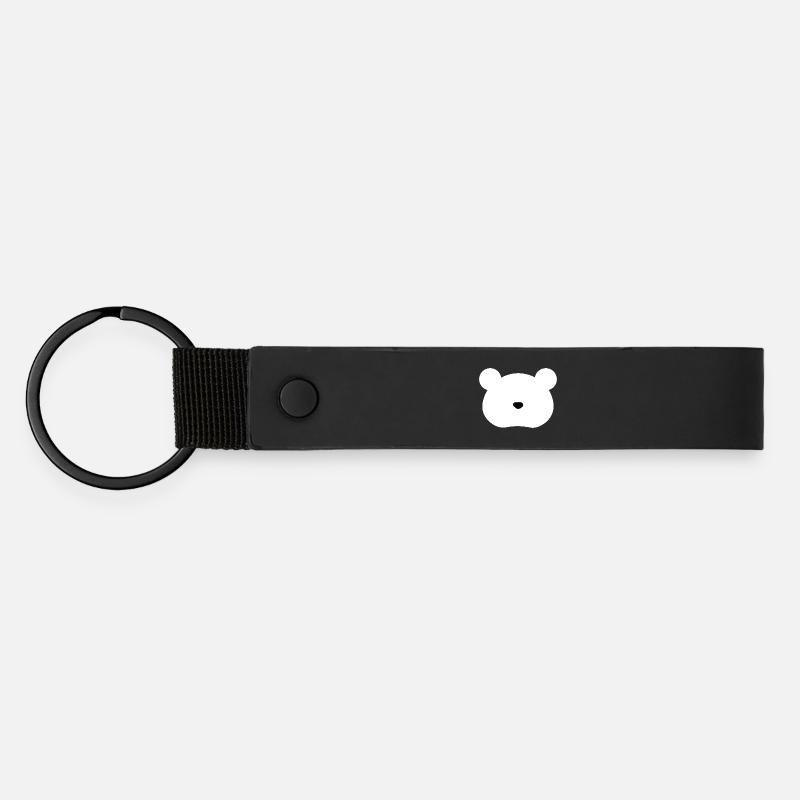 Polar Bear - Matte PU Schlüsselanhänger - Schwarz