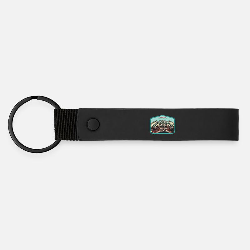 Illustration: Georgentor, Dresden - Matte Pu Keyring - black