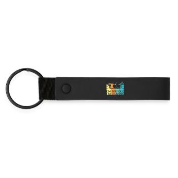 lustige Sprüche Alter Klassiker Auto Oldtimer Logo - Matte PU Schlüsselanhänger - Schwarz - Vorne