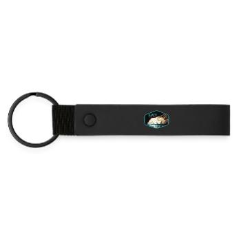 Algar dos Capitaes Cave, Lagoa, Algarve - Matte Pu Keyring - black - Front