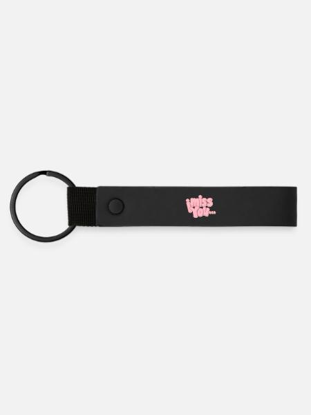 Ich vermisse dich Exklusive Designs - Matte PU Schlüsselanhänger - Schwarz