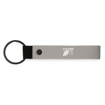 Creator Hashtag Typography - Matte Pu Keyring - light grey - Front