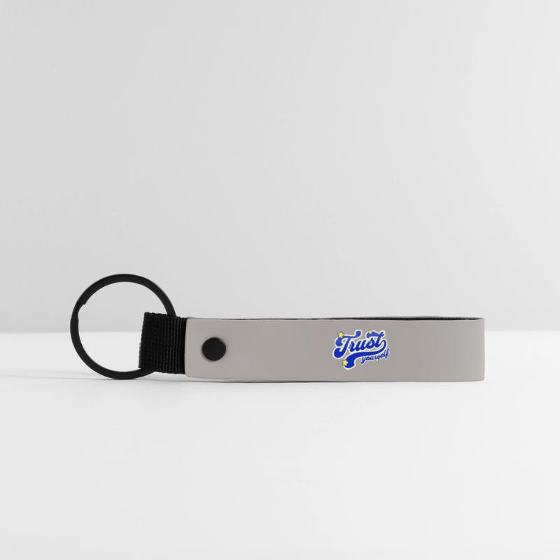 Self-Confidence Starry Script Matte Pu Keyring