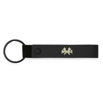 Riffmeister Crossed Guitars - Matte Pu Keyring - black - Front