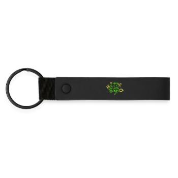 Enjoy The Little Things Gratitude Mindfulness - Matte Pu Keyring - black - Front