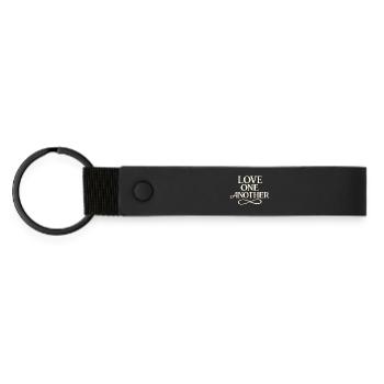 NEW -- Wear it. Share it. Inspire Someone Today. - Matte Pu Keyring - black - Front