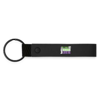 Si ça te rend heureux, sens les autres, Spruch Glück Frei - Porte-clés en PU mat - noir - Devant