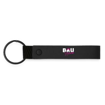 Builder Style Logo - Matte Pu Keyring - black - Front