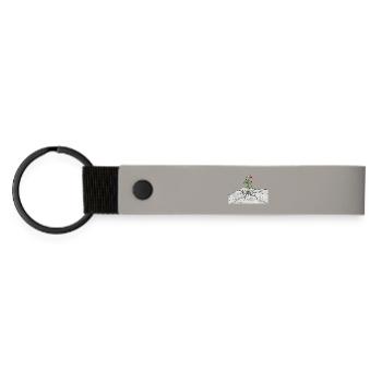 Germ of life on cracks - Matte Pu Keyring - light grey - Front