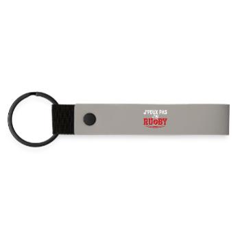 J’peux pas j’ai Rugby - Porte-clés en PU mat - gris clair - Devant