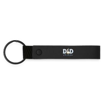 Dadd of the Silly Goose - Matte Pu Keyring - black - Front