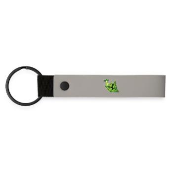 OVNI Alien Cat - Porte-clés en PU mat - gris clair - Devant