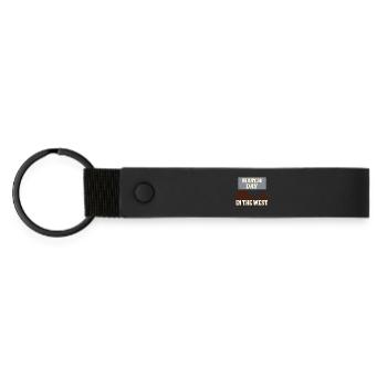 Cowboy action shooter. Cowboy action shooter - Matte Pu Keyring - black - Front
