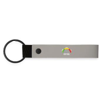 Cortisol Meter - Matte Pu Keyring - light grey - Front