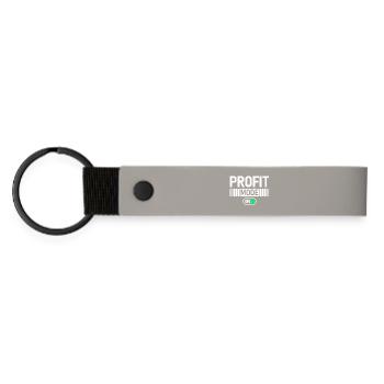 Profit Mode on Stock Market Exchange Trader - Matte Pu Keyring - light grey - Front