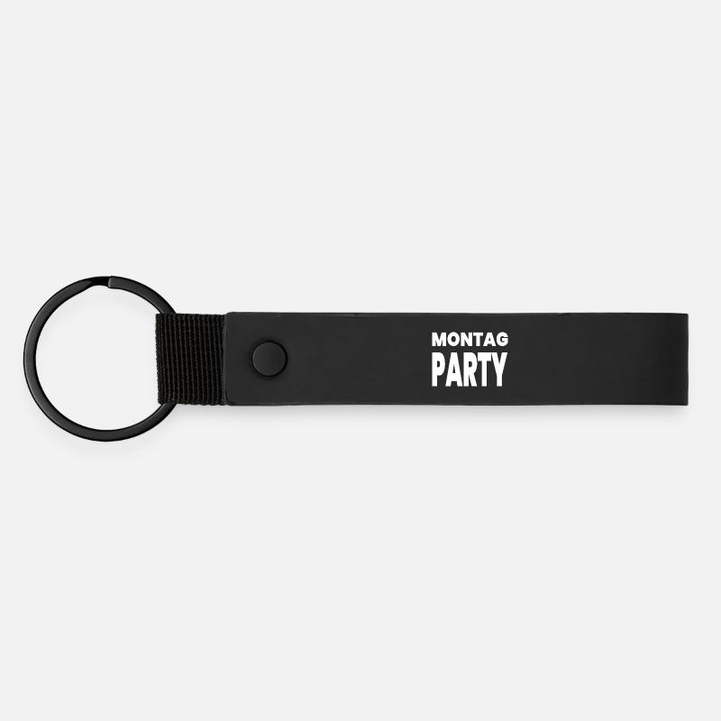 Parti - Porte-clés en PU mat - noir