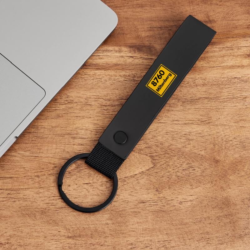 OLD POSTCODE ZIP CODE RETRO 8760 MILTENBERG HEIMAT Matte Pu Keyring