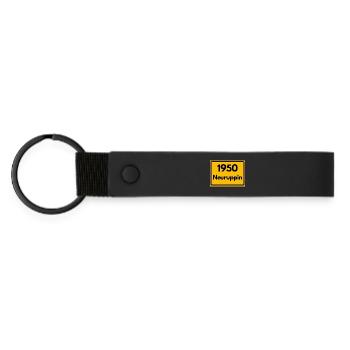 OLD POSTCODE POSTCODE RETRO 1950 NEURUPPIN HEIMAT - Matte Pu Keyring - black - Front
