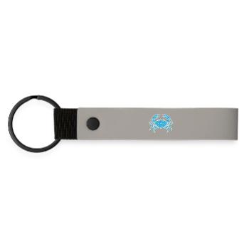 Cancer – Protection & Strength - Matte Pu Keyring - light grey - Front