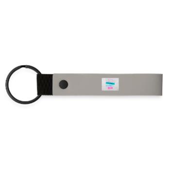 BONJOUR BEAUTÉ Motivation esthétique positive - Porte-clés en PU mat - gris clair - Devant