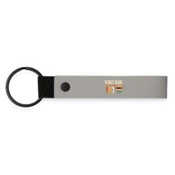 Cassette Vintage 1970s - Porte-clés en PU mat - gris clair - Devant