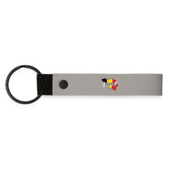 Cartes Belgium Flags - Porte-clés en PU mat - gris clair - Devant