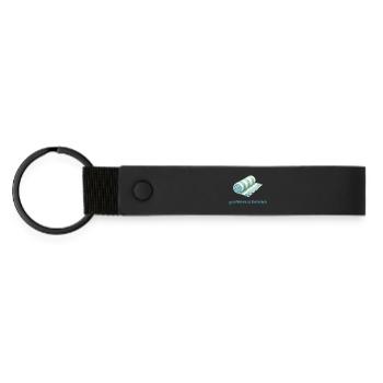 Tu me trouves à la plage - Porte-clés en PU mat - noir - Devant