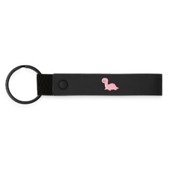 Brontosaurus Harmonica - Matte Pu Keyring - black - Front