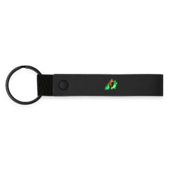 motorcycle - Matte Pu Keyring - black - Front