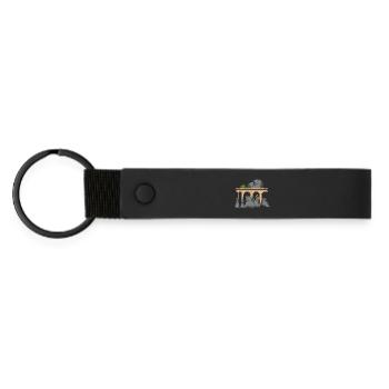 idée cadeau bastei saxe suisse montagnes - Porte-clés en PU mat - noir - Devant