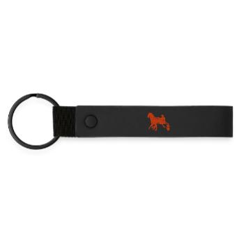 Trotteurs Trot Courses de chevaux - Porte-clés en PU mat - noir - Devant