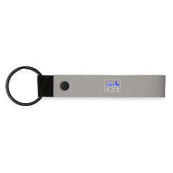 Silhouette bleue de Zurich Skyline - Porte-clés en PU mat - gris clair - Devant