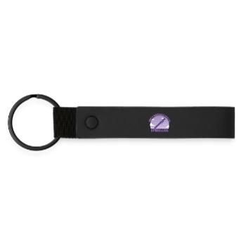 Ophikleide Musikerin Instrument Mädchen Geschenk - Matte PU Schlüsselanhänger - Schwarz - Vorne