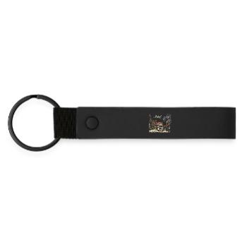Altdorf près de Nuremberg, colombage, Bavière - Porte-clés en PU mat - noir - Devant