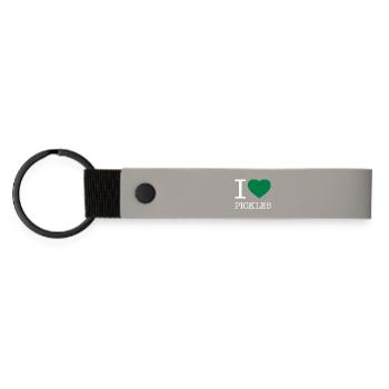 I LOVE PICKLES - Matte Pu Keyring - light grey - Front