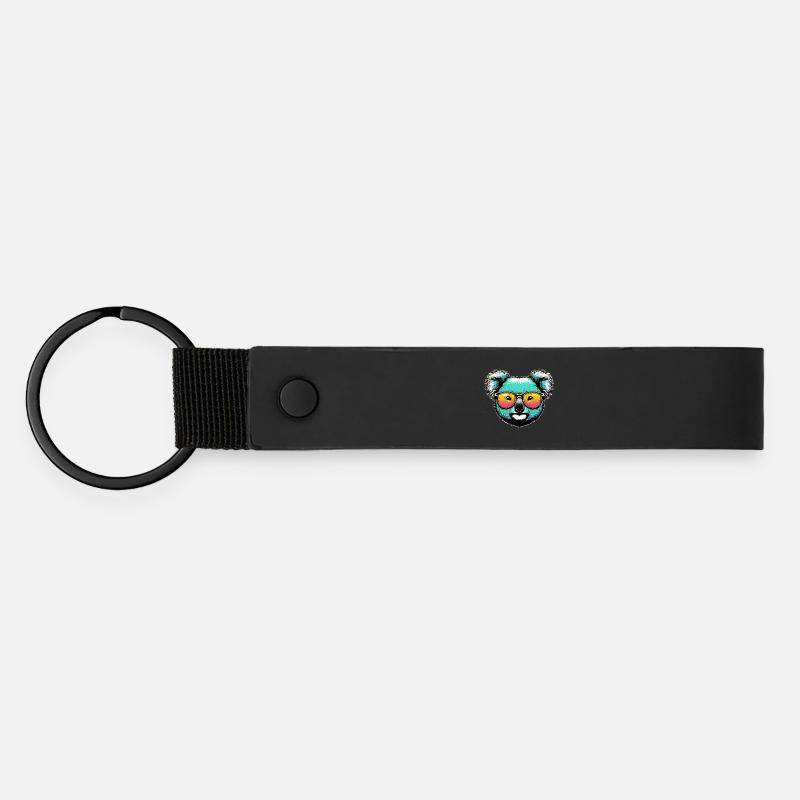 Koala - Porte-clés en PU mat - noir