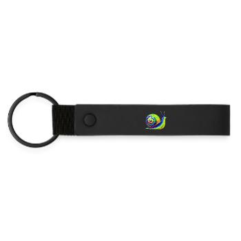 Snail - Matte Pu Keyring - black - Front