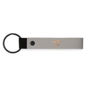 Champignons en forme de cœur.T-shirt pour cueilleur de champignons - Porte-clés en PU mat - gris clair - Devant
